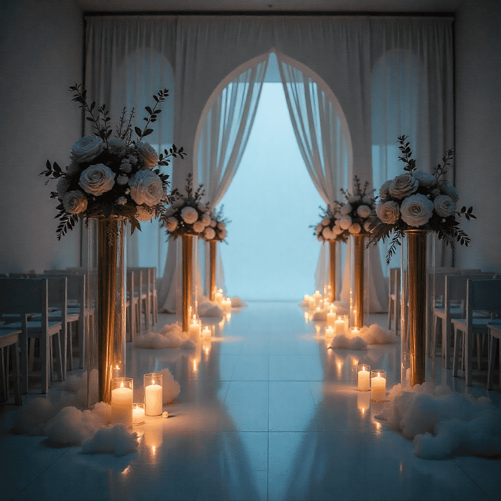 Luxury flower wall installation with premium blooms